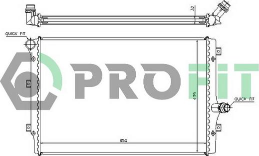 Profit PR 9569A2 - Radiator, racire motor aaoparts.ro
