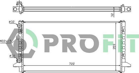 Profit PR 9538A1 - Radiator, racire motor aaoparts.ro
