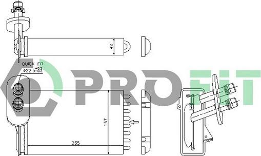 Profit PR 9523N1 - Schimbator caldura, incalzire habitaclu aaoparts.ro
