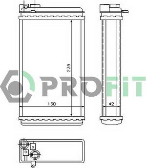 Profit PR 5039N1 - Schimbator caldura, incalzire habitaclu aaoparts.ro