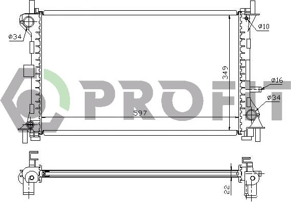 Profit PR 2563A3 - Radiator, racire motor aaoparts.ro