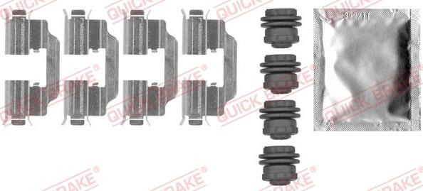 QUICK BRAKE 1090012 - Set accesorii, placute frana aaoparts.ro