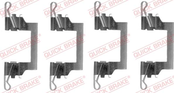 QUICK BRAKE 1091614 - Set accesorii, placute frana aaoparts.ro