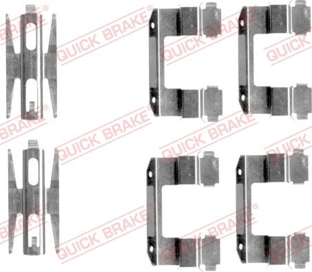 QUICK BRAKE 109-1618 - Set accesorii, placute frana aaoparts.ro