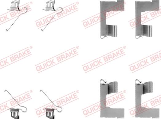 QUICK BRAKE 109-1179 - Set accesorii, placute frana aaoparts.ro