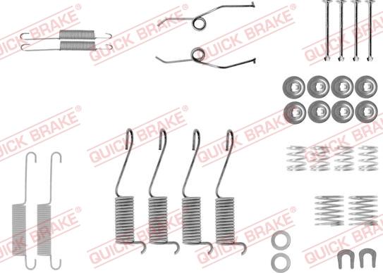 QUICK BRAKE 105-0697 - Set accesorii, sabot de frana aaoparts.ro