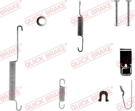 QUICK BRAKE 105-0654-1L - Set accesorii, sabot de frana aaoparts.ro