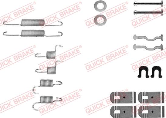 QUICK BRAKE 105-0028 - Set accesorii, saboti frana parcare aaoparts.ro