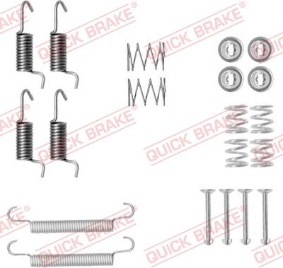 QUICK BRAKE 1050899 - Set accesorii, saboti frana parcare aaoparts.ro