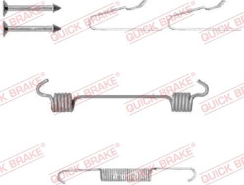 QUICK BRAKE 105-0808-1 - Set accesorii, saboti frana parcare aaoparts.ro