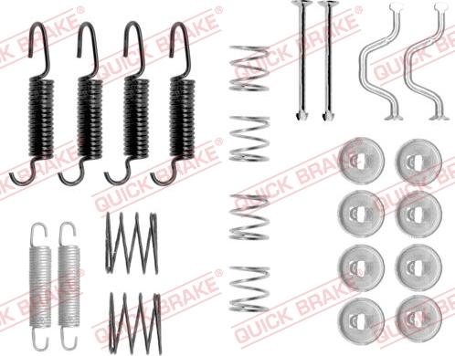 QUICK BRAKE 1050816 - Set accesorii, saboti frana parcare aaoparts.ro