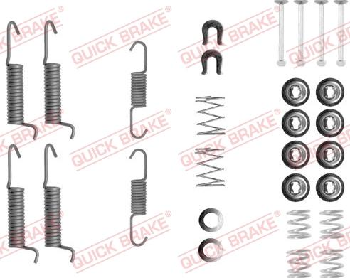 QUICK BRAKE 105-0821 - Set accesorii, saboti frana parcare aaoparts.ro