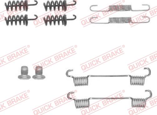 QUICK BRAKE 1050874 - Set accesorii, saboti frana parcare aaoparts.ro