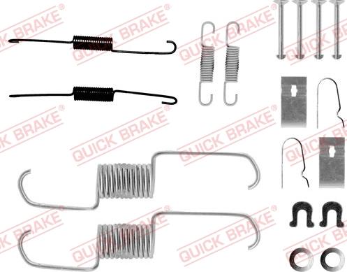 QUICK BRAKE 105-0743 - Set accesorii, sabot de frana aaoparts.ro