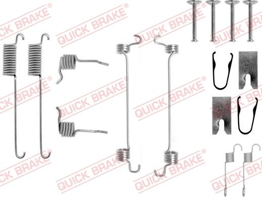 QUICK BRAKE 105-0751 - Set accesorii, sabot de frana aaoparts.ro