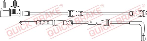 QUICK BRAKE WS 0409 A - Senzor de avertizare,uzura placute de frana aaoparts.ro