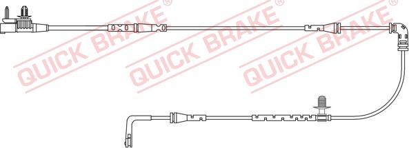 QUICK BRAKE WS 0414 A - Senzor de avertizare,uzura placute de frana aaoparts.ro