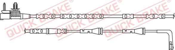 QUICK BRAKE WS 0413 A - Senzor de avertizare,uzura placute de frana aaoparts.ro