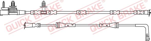 QUICK BRAKE WS 0412 A - Senzor de avertizare,uzura placute de frana aaoparts.ro