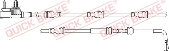 QUICK BRAKE WS 0432 A - Senzor de avertizare,uzura placute de frana aaoparts.ro