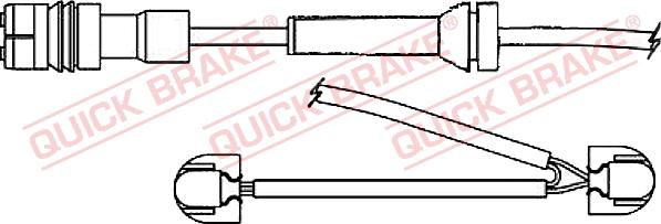 QUICK BRAKE WS 0350 A - Senzor de avertizare,uzura placute de frana aaoparts.ro