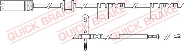 QUICK BRAKE WS 0299 B - Senzor de avertizare,uzura placute de frana aaoparts.ro