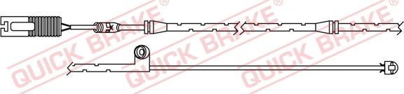 QUICK BRAKE WS 0244 B - Senzor de avertizare,uzura placute de frana aaoparts.ro