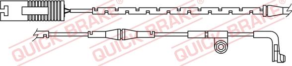 QUICK BRAKE WS 0222 A - Senzor de avertizare,uzura placute de frana aaoparts.ro