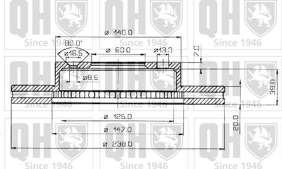 Quinton Hazell BDC3244 - Disc frana aaoparts.ro