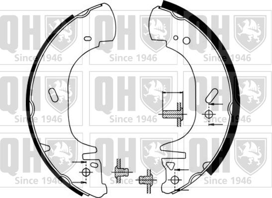 Quinton Hazell BS1134 - Set saboti frana aaoparts.ro