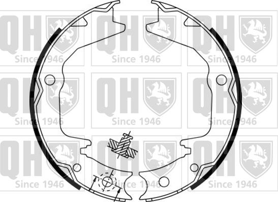 Quinton Hazell BS1138 - Set saboti frana, frana de mana aaoparts.ro