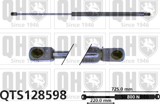 Quinton Hazell QTS128598 - Amortizor portbagaj aaoparts.ro