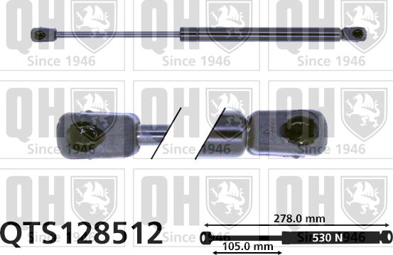 Quinton Hazell QTS128512 - Amortizor portbagaj aaoparts.ro