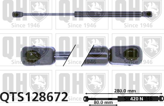 Quinton Hazell QTS128672 - Amortizor portbagaj aaoparts.ro