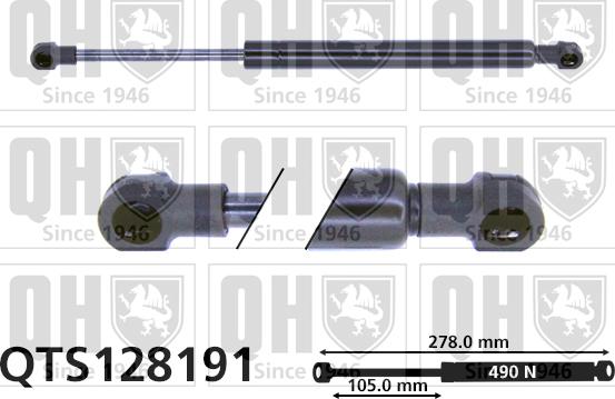 Quinton Hazell QTS128191 - Amortizor portbagaj aaoparts.ro
