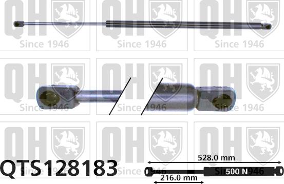Quinton Hazell QTS128183 - Amortizor portbagaj aaoparts.ro