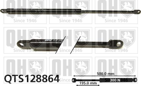Quinton Hazell QTS128864 - Amortizor portbagaj aaoparts.ro