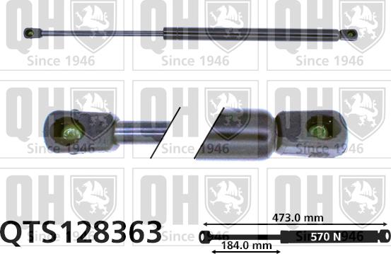 Quinton Hazell QTS128363 - Amortizor portbagaj aaoparts.ro
