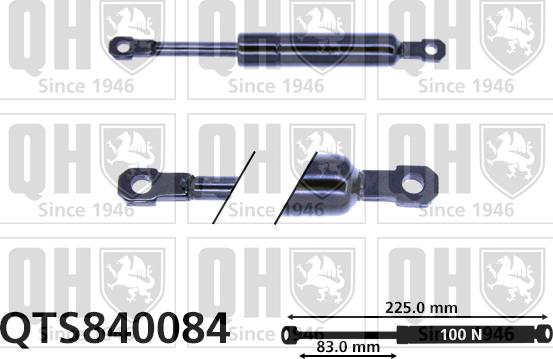 Quinton Hazell QTS840084 - Amortizor gaz, masa pliabila aaoparts.ro