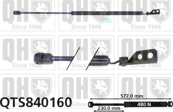 Quinton Hazell QTS840160 - Amortizor portbagaj aaoparts.ro