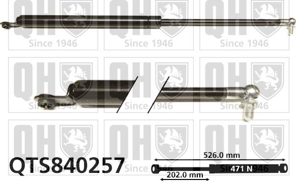 Quinton Hazell QTS840257 - Amortizor portbagaj aaoparts.ro
