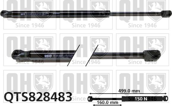 Quinton Hazell QTS828483 - Amortizor, luneta aaoparts.ro