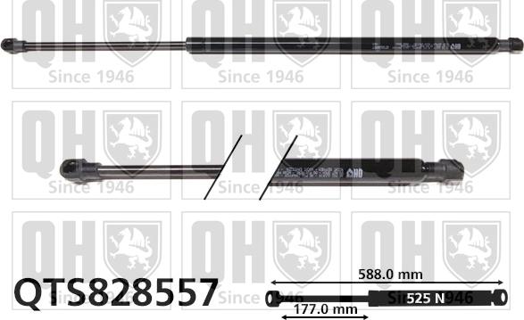 Quinton Hazell QTS828557 - Amortizor portbagaj aaoparts.ro