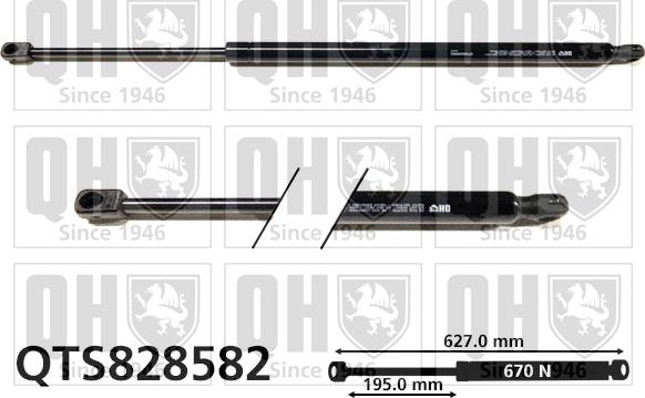Quinton Hazell QTS828582 - Amortizor portbagaj aaoparts.ro