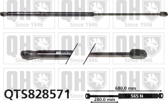 Quinton Hazell QTS828571 - Amortizor portbagaj aaoparts.ro