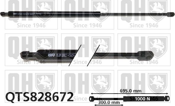 Quinton Hazell QTS828672 - Amortizor portbagaj aaoparts.ro