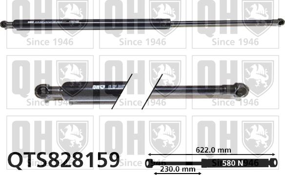 Quinton Hazell QTS828159 - Amortizor portbagaj aaoparts.ro