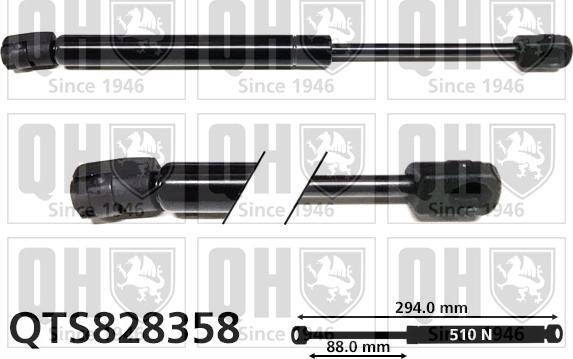 Quinton Hazell QTS828358 - Amortizor capota aaoparts.ro
