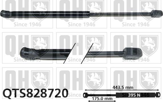 Quinton Hazell QTS828720 - Amortizor portbagaj aaoparts.ro