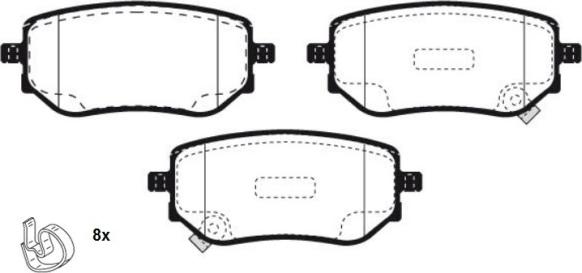 RENAULT D4 06 05J U0A - Set placute frana,frana disc aaoparts.ro